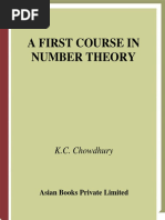 K.C. Chowdhury - First Course in Theory of Numbers-Asian Books Pvt. Ltd. (2004) PDF