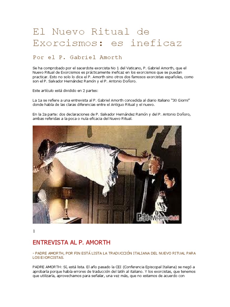 Ineficacia del Nuevo Ritual de Exorcismos | PDF | Exorcismo | Demonios