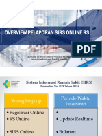 Overview Pelaporan SIRS Online Di RS