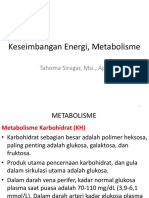 Keseimbangan Energi Dan Metabolisme
