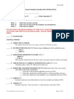 Please Note: For Items Marked "B," The Evaluator Needs To Be Specific As To Why The Step Was Unsatisfactory. Please Write Directly On This Sheet