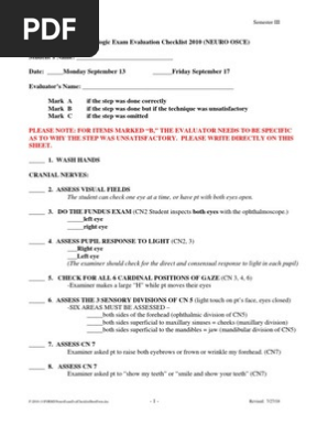 NeuroExamEvalChecklistShortForm