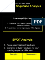 Opening Sequence Analysis: Learning Objectives