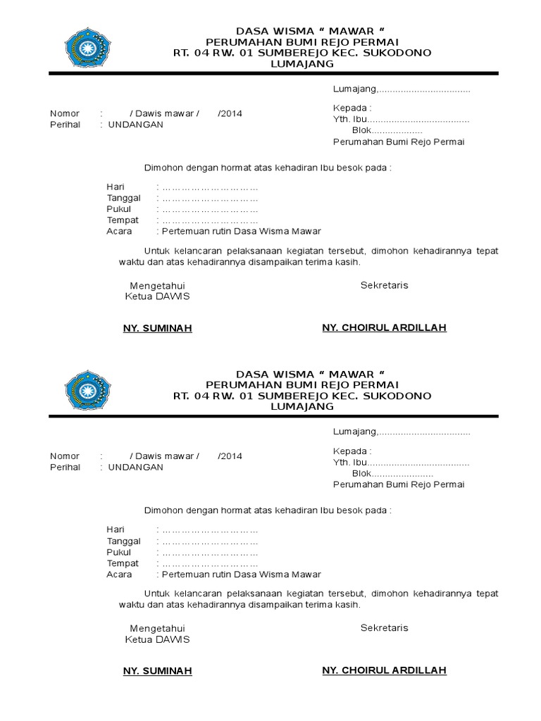 Undangan Dawis | PDF
