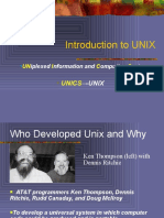 Introduction To UNIX: Unics