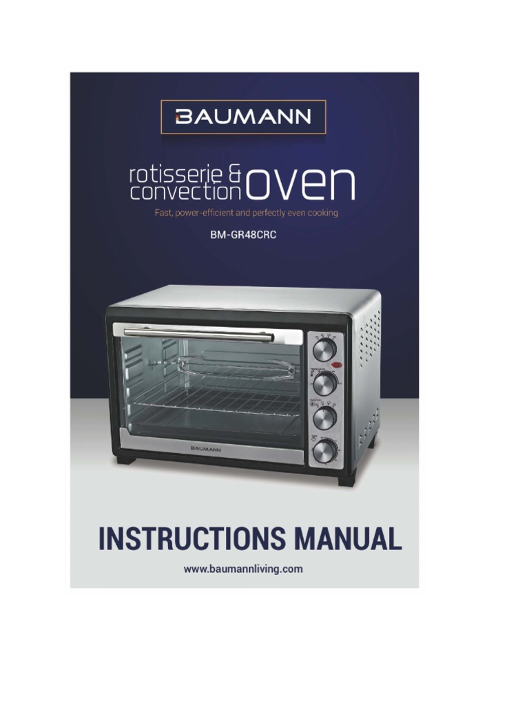 Baumann BMGR48CRC Convection Oven 45L IM PDF