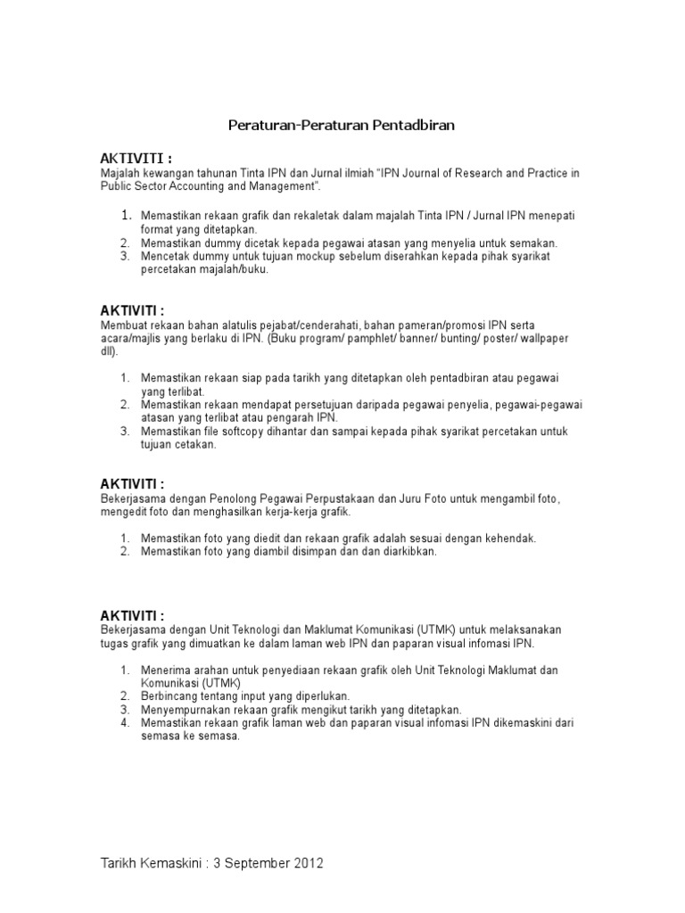 Peraturan Pentadbiran Pereka B17 Pdf