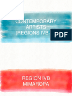 Contemporary Artists Rivb To Region Ix