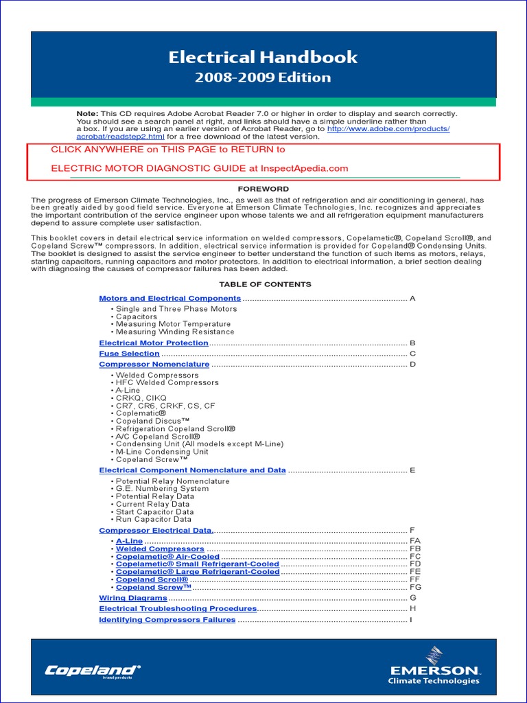 Copeland Electrical Handbook Capacitor