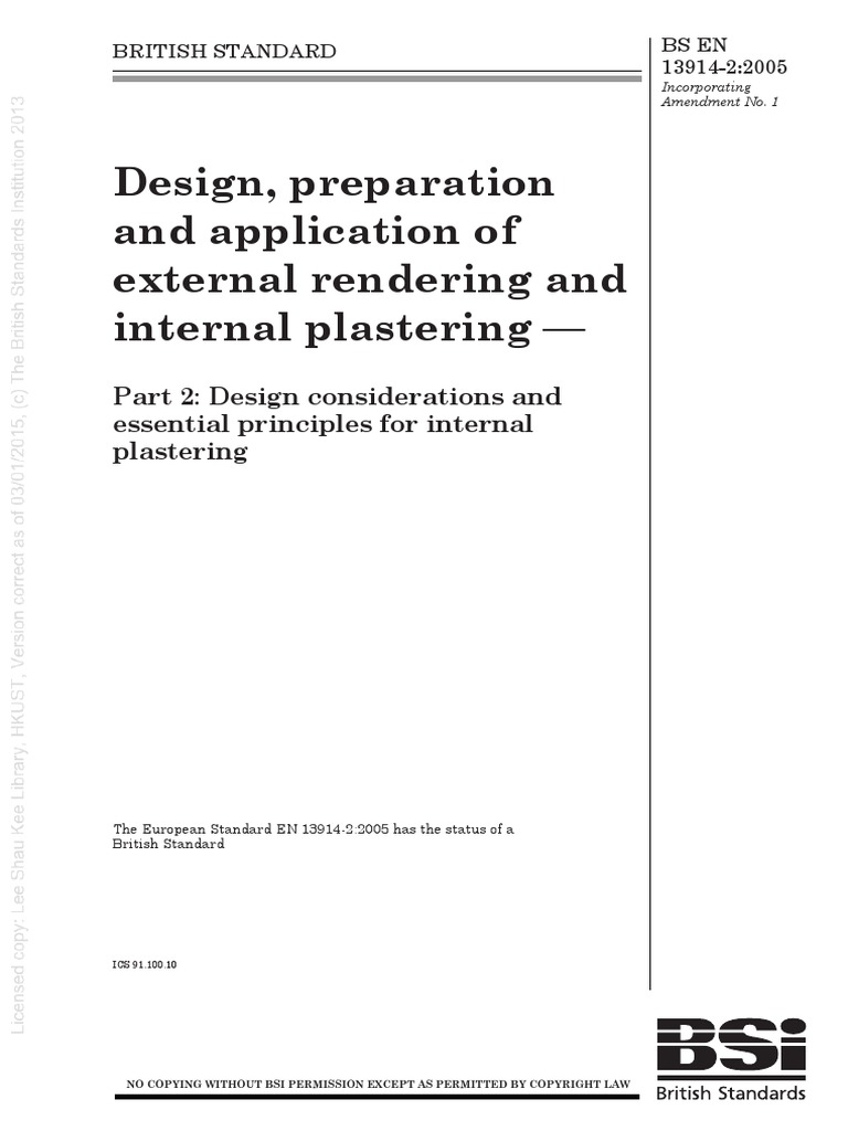 BS EN 13914 1 2005 DESIGN PREPARATION AND APPLICATION OF PDF intelligence overview