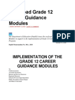 Grade 12 Career Guidance Modules Narrative Report