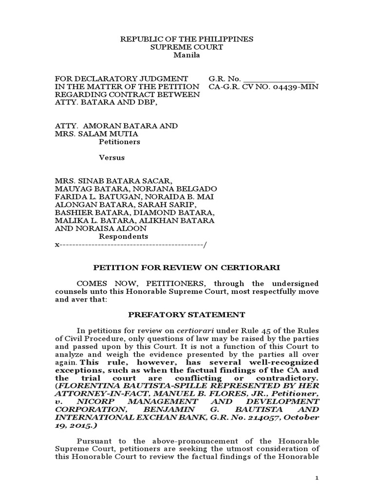 PETITION PDF Statute Of Limitations Judgment (Law)