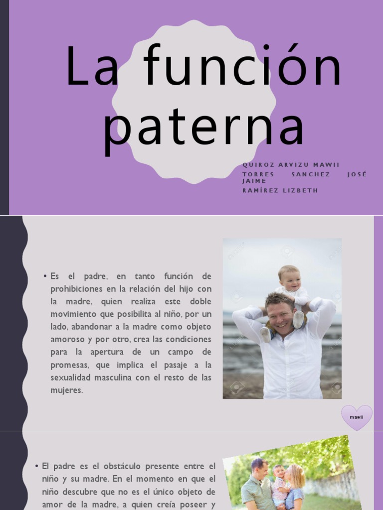 La Función Paterna Expo PDF La sexualidad humana Complejo de Edipo