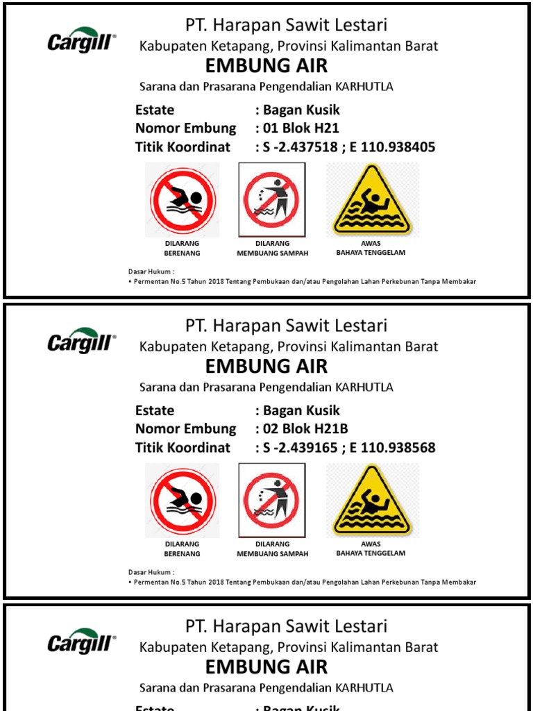 SIGNBOARD EMBUNG AIR BKE - Revisi1 | PDF