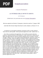 [BIBBIA] Charles H. Spurgeon - La potenza dello Spirito Santo
