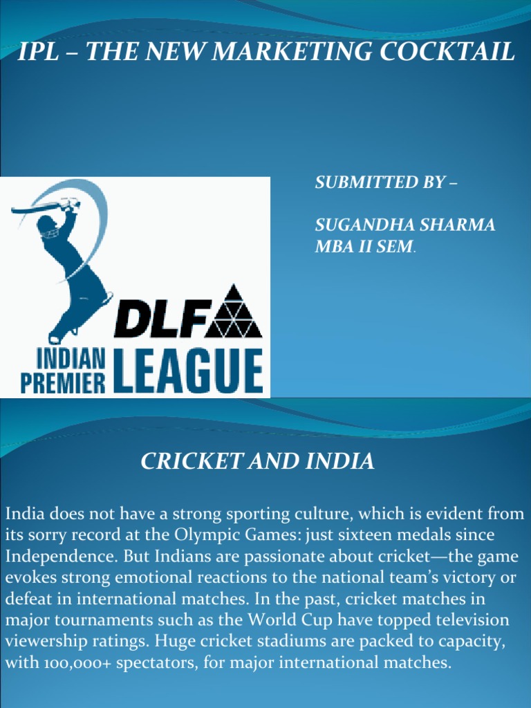 IPL: Revolutionizing Sports Marketing | PDF | Sports | Cricket
