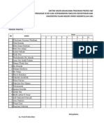 Form Daftar Hadir (Absen) Ners 