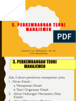 Bab 3 Perkembangan Teori Manajemen