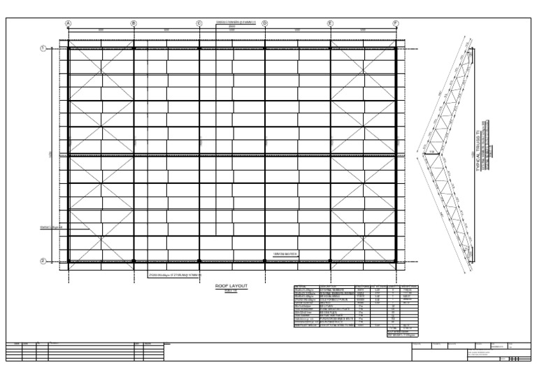 Truss Layout Drawing | PDF | Truss | Mechanical Engineering