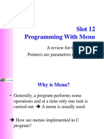 Slot-12 - Programming With Menu