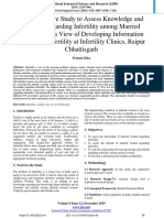 An Explorative Study To Assess Knowledge and Attitude Regarding Infertility Among Married Women With A View of Developing Information Booklet On Infertility at Infertility Clinics, Raipur Chhattisgarh