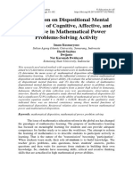 Evaluation On Dispositional Mental Functions of Cognitive, Affective, and Conative in Mathematical Power Problems-Solving Activity PDF