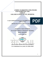 SAIL IISCO Marketing Project PDF