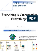 Basics of Internet, Intranet and Extranet: "Everything Is Connected To Everything"