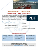 ADVANCED COURSE FOR SHIPPING  LAW  PRACTICE