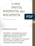 Sediaan obat PHYCOPHYTA, MYOPHYTA, dan MYCOPHYTA.pptx