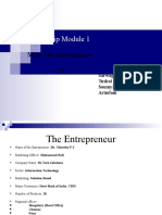 Presentation On Entrepreneurship Module 1: Meet The Entrepreneur