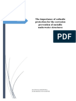 The importance of cathodic protection for the corrosion prevention of metallic underwater structures