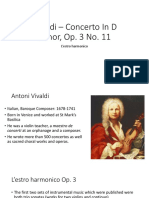 Y13 Lesson 2 Vivaldi - Concerto in D Minor, Op Analysis