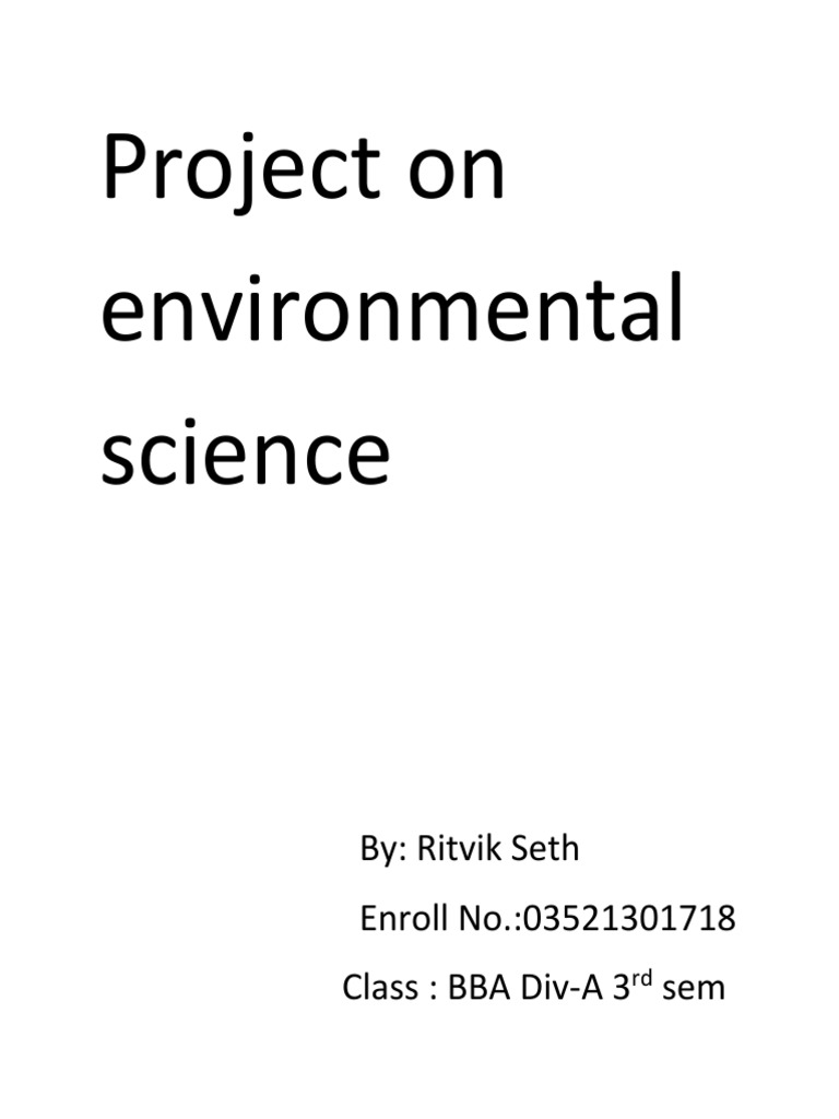 Project On Environmental Science PDF Biodiversity Ecosystem