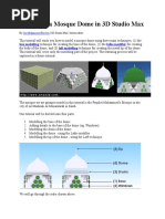 Modelling A Mosque Dome in 3D Studio Max: Box Modelling Lathe Modifier Loft Modelling