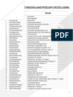 Lista de Notaras y Notarios en El Municipio de Santa Cruz de La Sierra