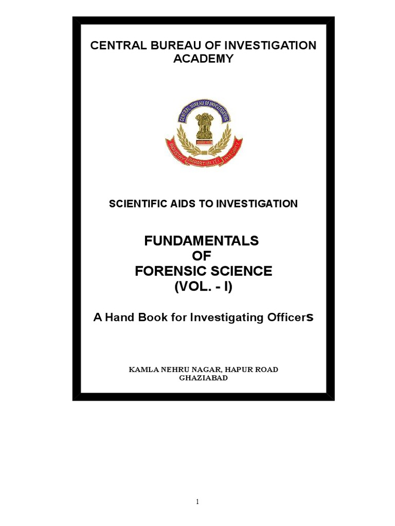 Fundamentals of forensic science vol i pdf forensic science