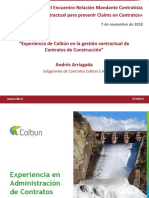 Experiencia de Colbun en La Gestion Contractual de Contratos de Construccion Andres Arriagada Colbun PDF