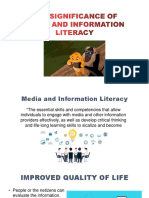 The Significance of Media and Information Literacy