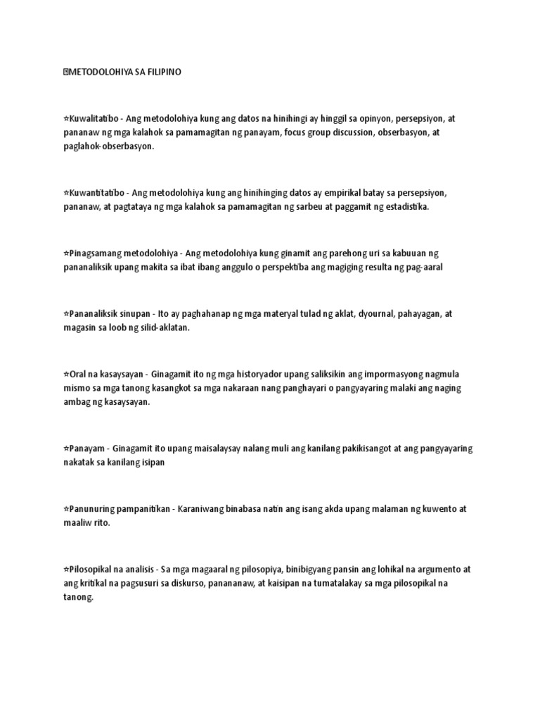 METODOLOHIYA | PDF