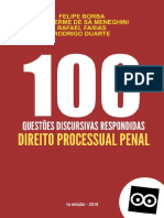 100 Questões Discursivas Respndidas - Processo Penal - Felipe Borba - Guilherme de Sá Menegrini - Rafael Farias - Rodrigo Duarte - 1 Ed. - 2019