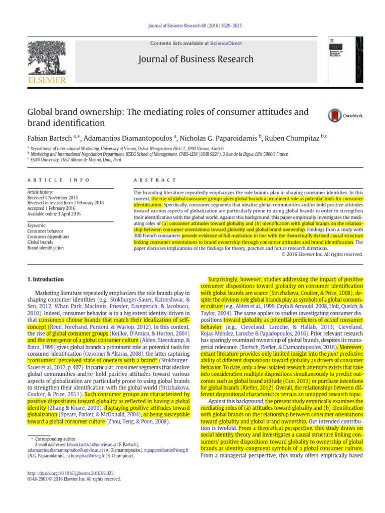 (2016) - Global Brand Ownership - The Mediating | PDF | Brand ...