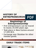 History of Entrepreneurship