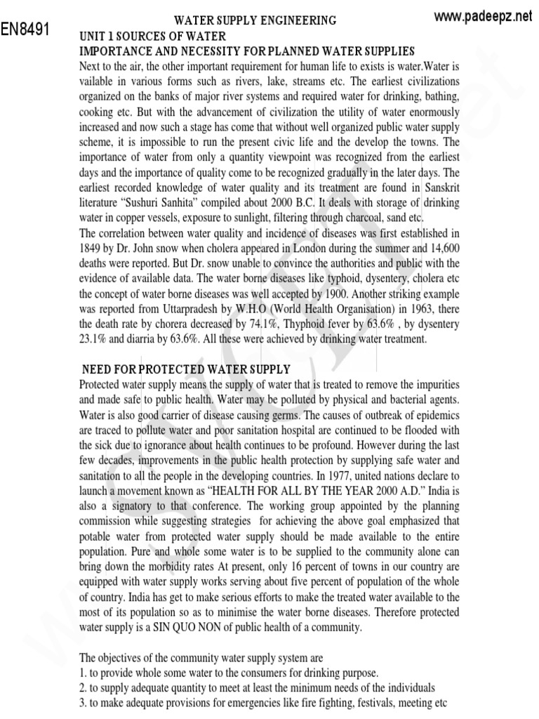 Water Supply Engineering PDF PDF Drinking Water Precipitation