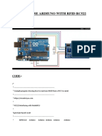 Interphase Ardiuno With Rfid RC522