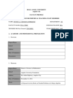 HAU Faculty Profile Questionnaire