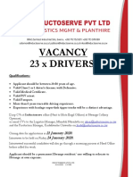 23 Driver's Wanted