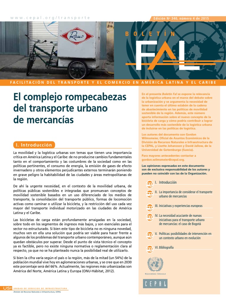 Transporte Urbano de Mercancías PDF | PDF | Transporte | Logística