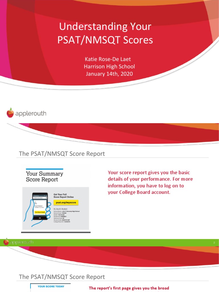 PSAT Score Insights for Freshmen | PDF | Psat/Nmsqt | Sat