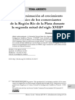 Una aproximación al crecimiento económico de los comerciantes de la Región Río de la Plata durante la segunda mitad del siglo XVIII*